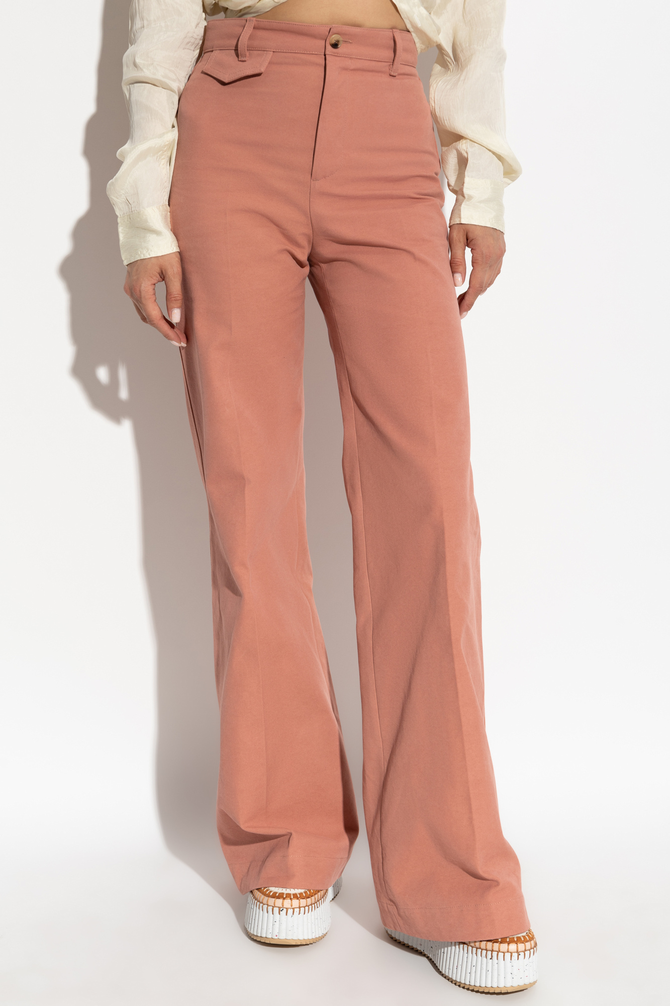 Pink Trousers with flared legs Chloé - Vitkac Canada